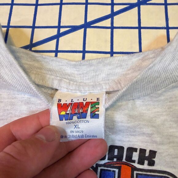 Vtg 1995 Houston Rockets NBA Finals Champions T-Shirt Blue Wave XL Back to Back - Picture 11 of 13